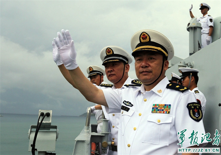 中国海军参加中俄海上联合2017军事演习舰艇编队起航组图