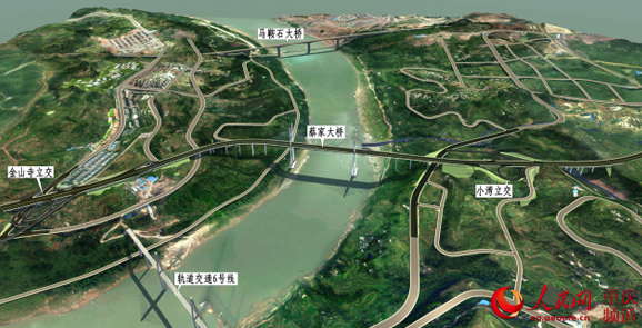 礼嘉大桥 线路图图片
