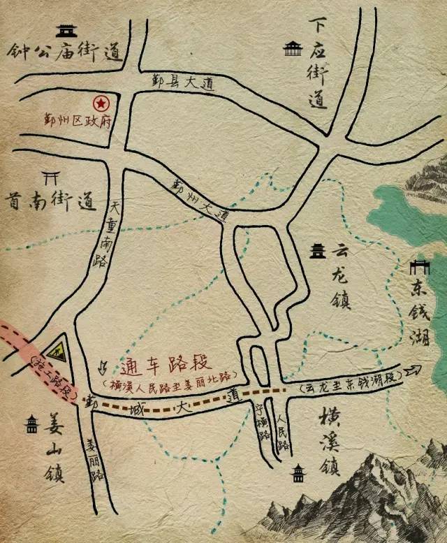 鄞州中学手绘地图图片