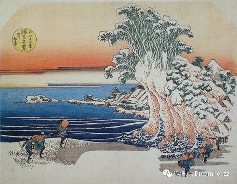 ▼浮世绘版画虽然不被日本人看作高雅的美术,但他们率先在浮世绘中