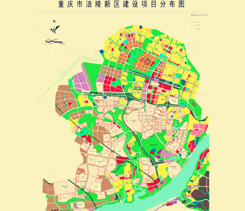 涪陵新区北环规划图图片