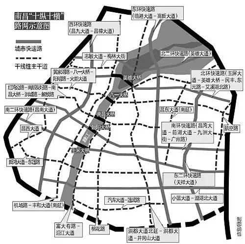 南昌十纵十横规划图图片