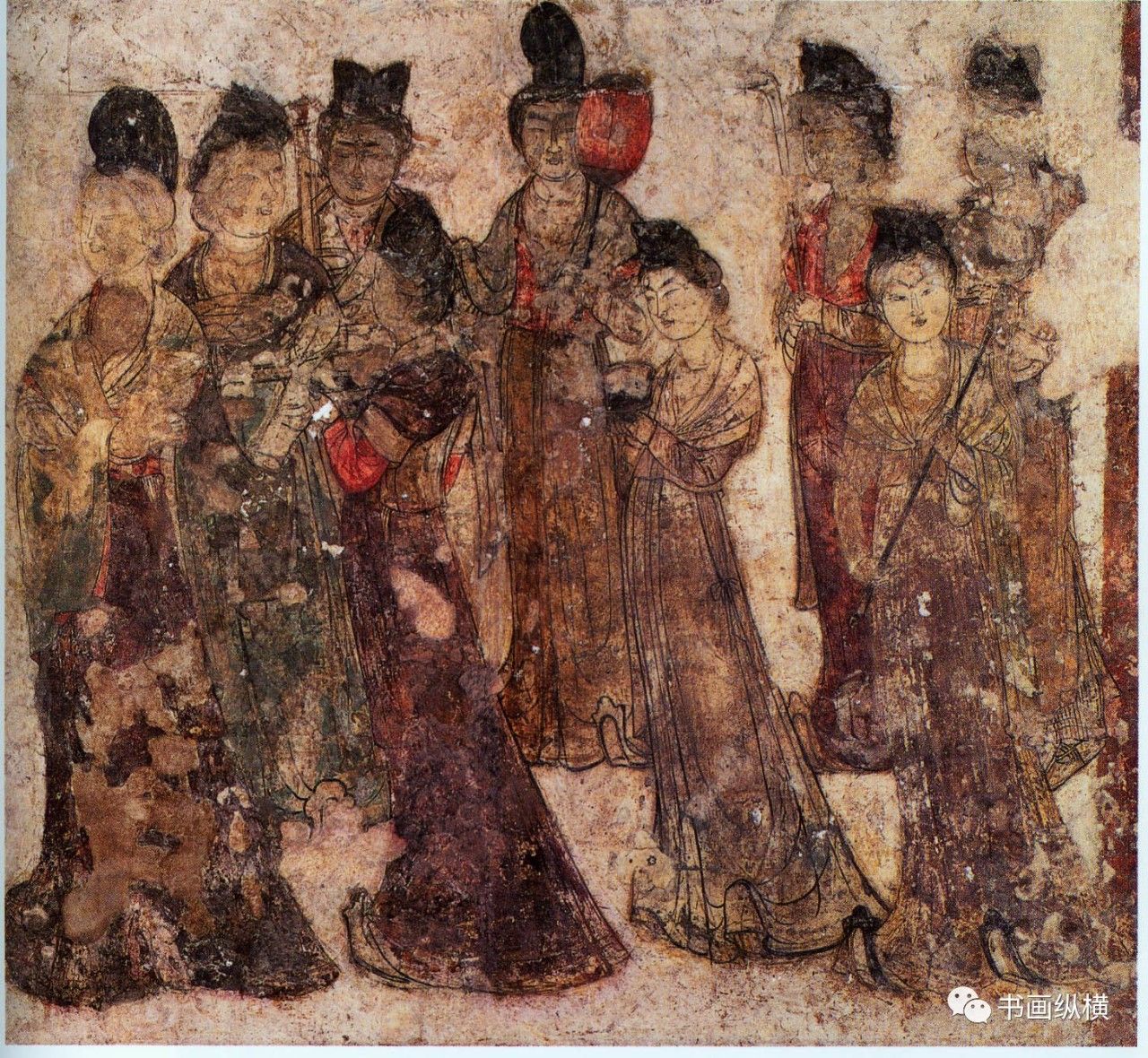 唐朝古墓壁画图片