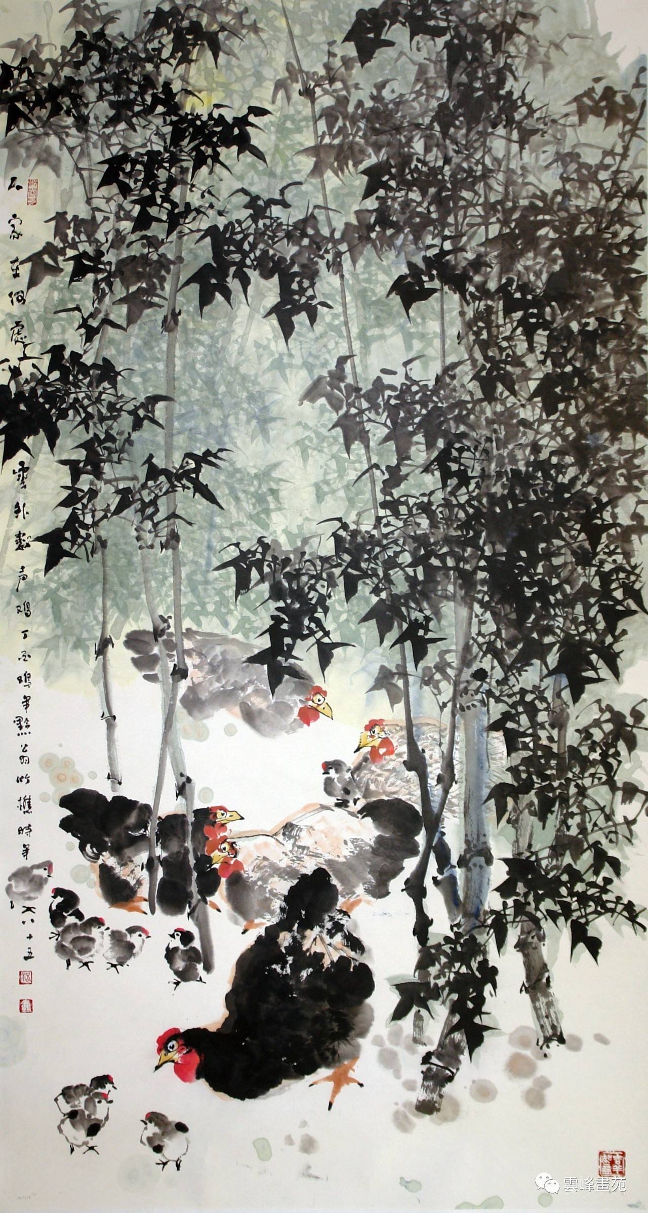 黄永玉 144x260cm 涉江采芙蓉邹传安 93x175cm 荷塘夏日黎柱成 77x94