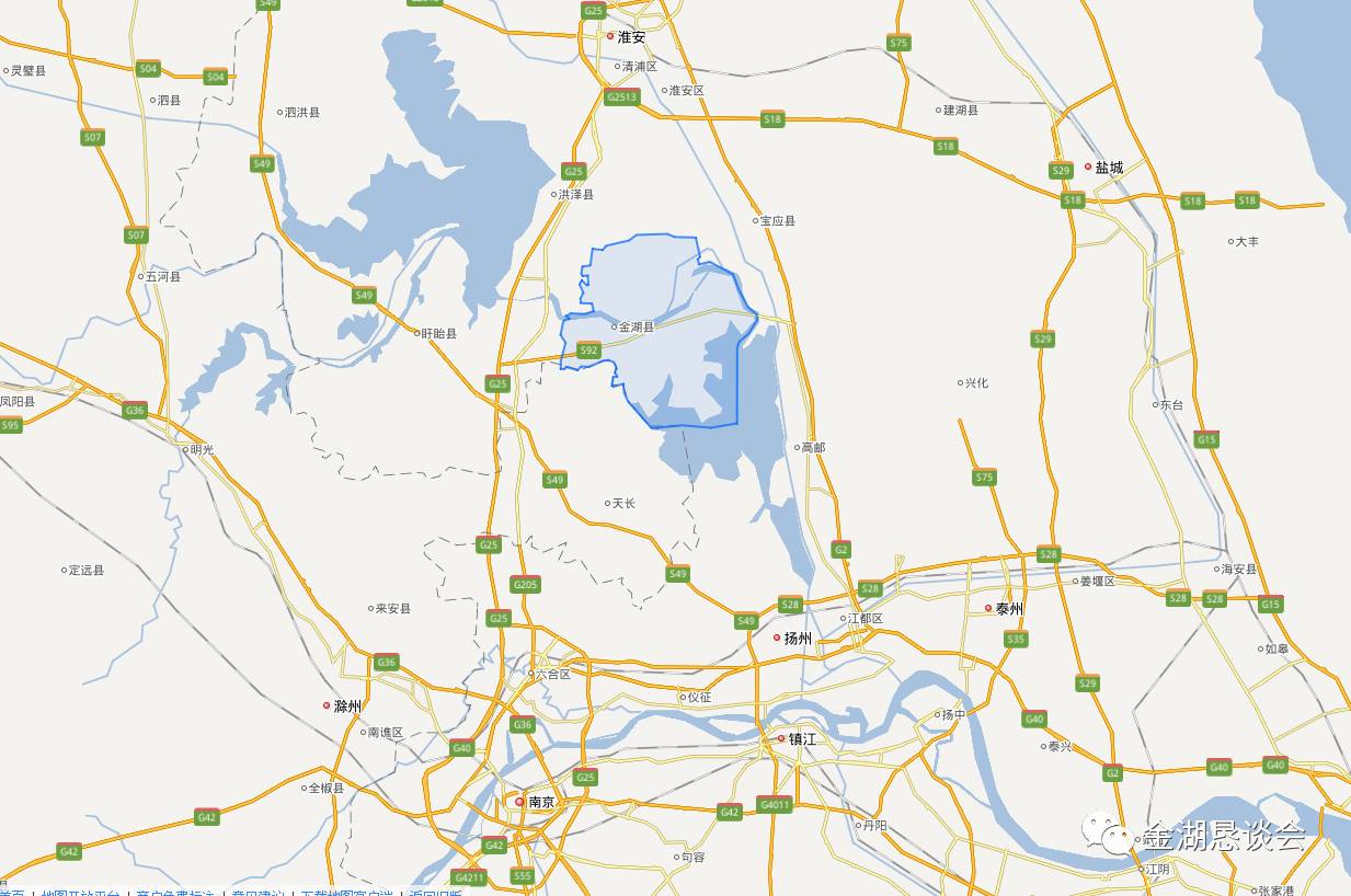 金湖行政区划地图图片