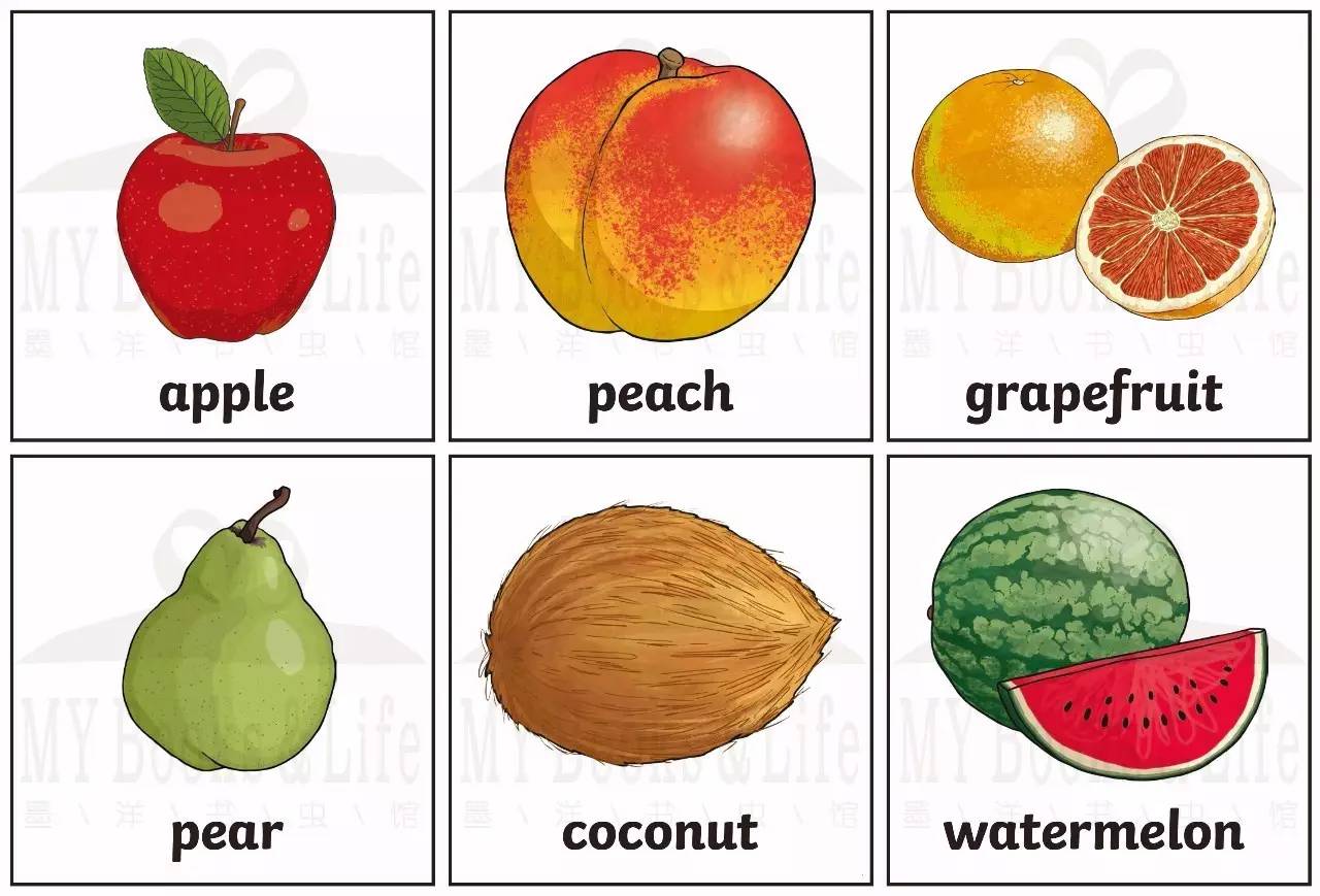 水果英语单词图案图片