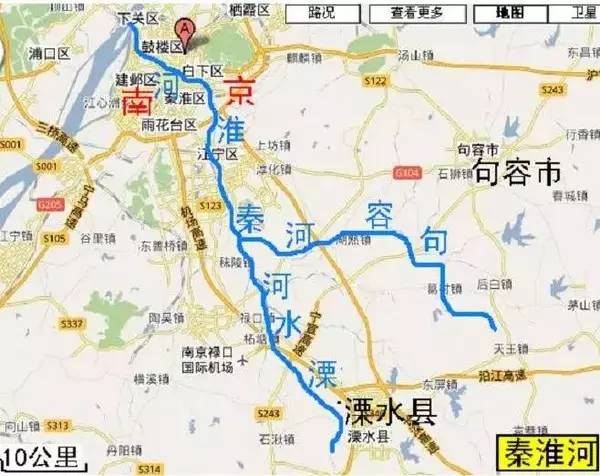 南京内秦淮河分布图图片