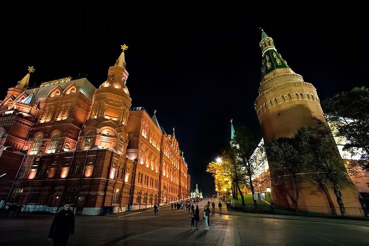 莫斯科郊外的晚上唯美图片