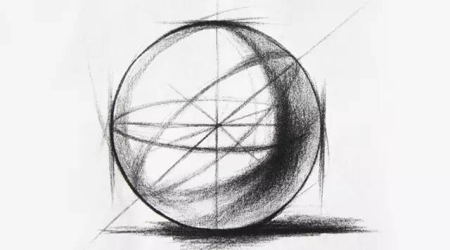 素描基础教程几何结构球体