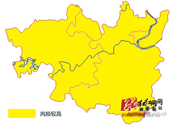 湘乡市发布地质灾害预警 未来三天仍有较强降水发生(图)