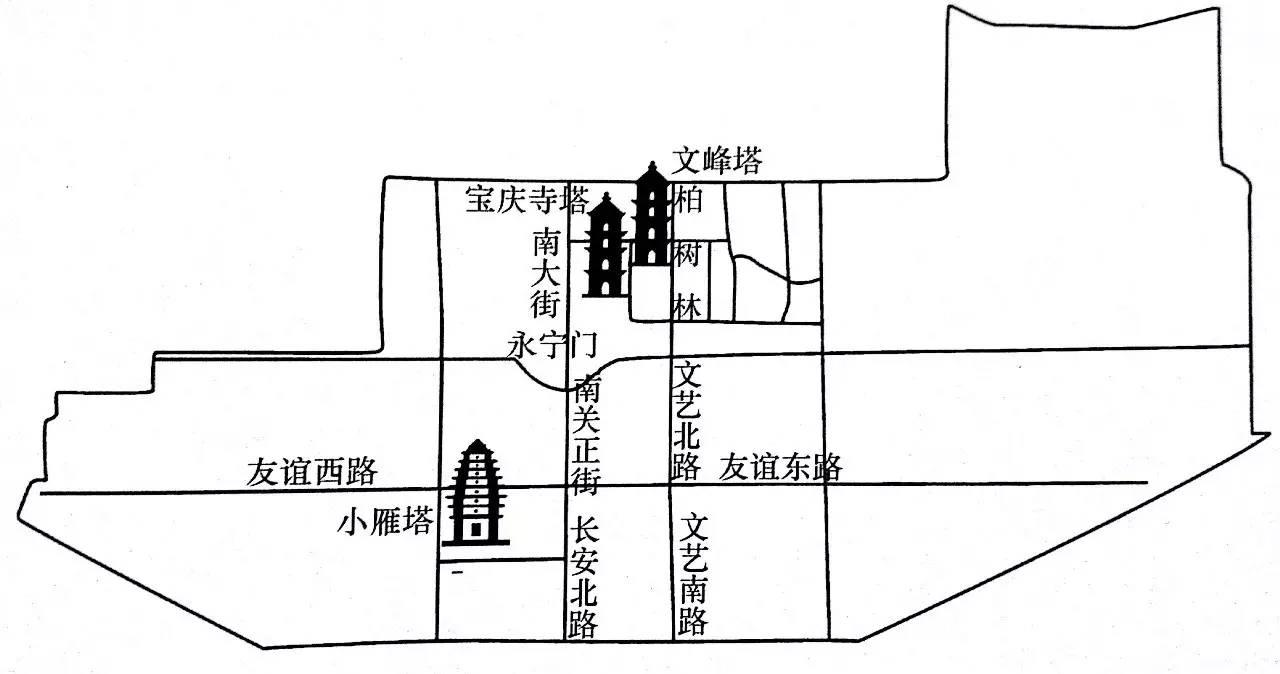 西安大慈恩寺平面图图片