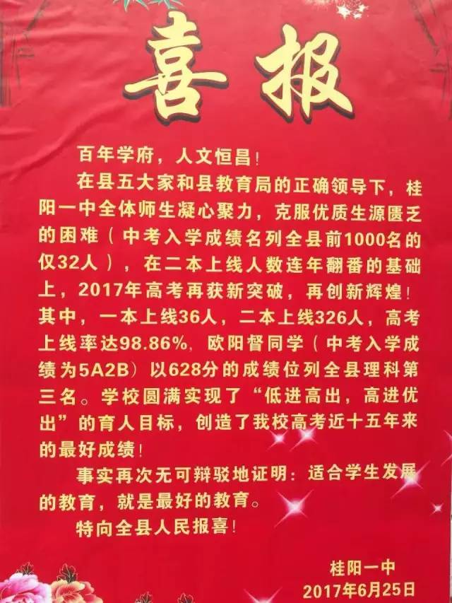 汝城人郴州各重點高中高考戰績出爐來看我汝城成績如何