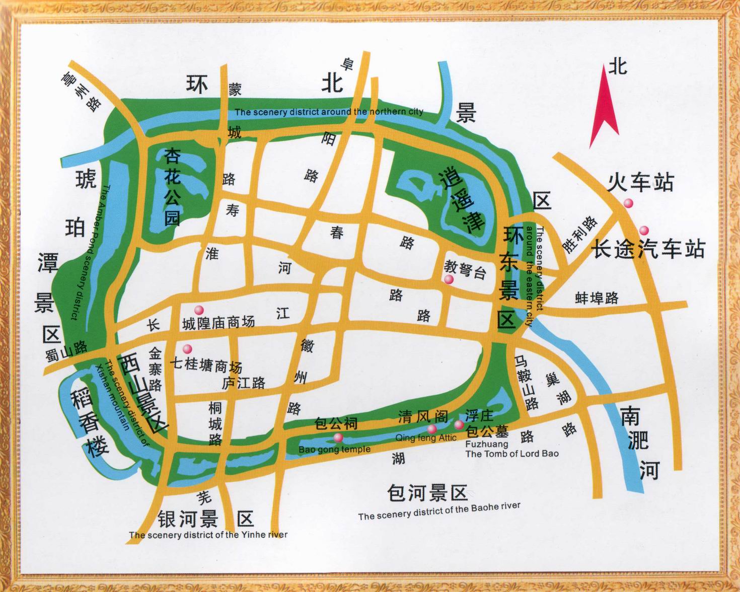 杏花公园导览图图片