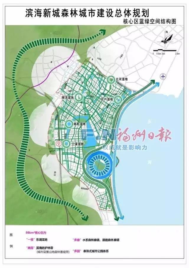 重磅福州滨海新城森林城市建设规划图出炉