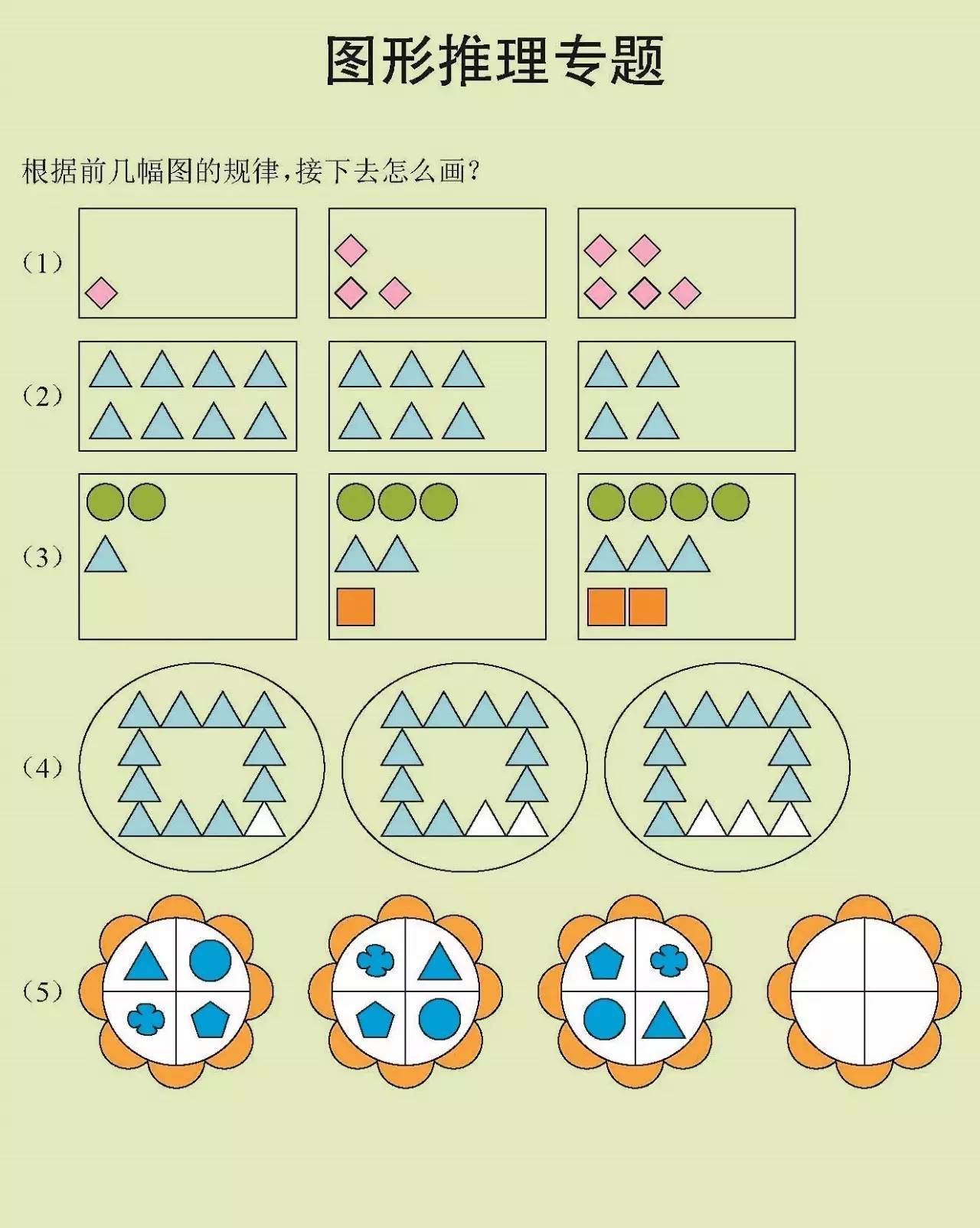 (图形推理专题)一年级这里小数报为大家准备了1