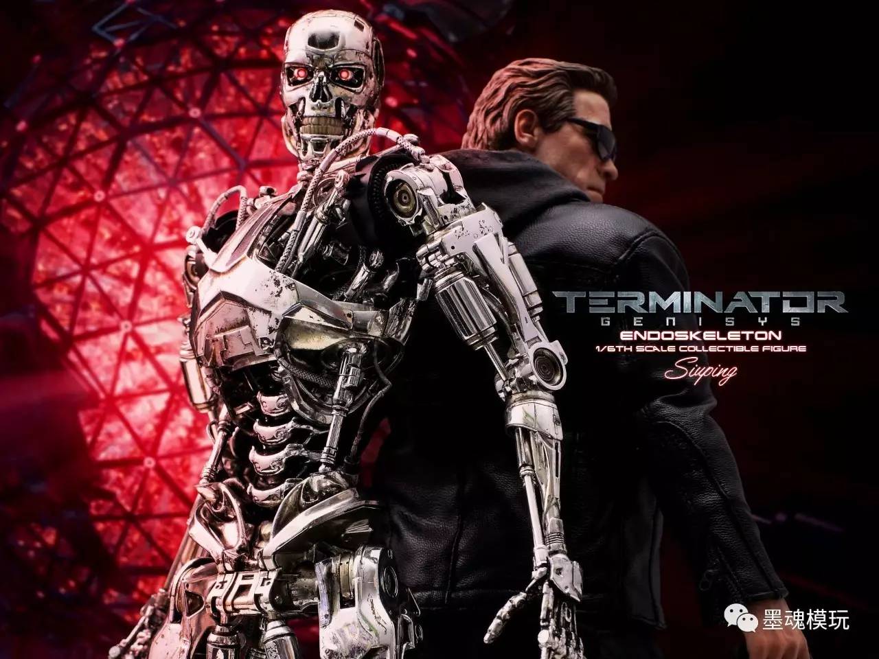 多人开箱hottoys16mms352终结者创世纪终结者骨架endoskeleton