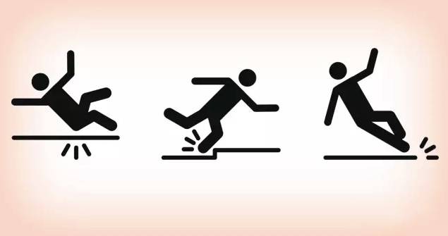 跌倒的定义为使人不慎跌倒在地面或地板或其他地面较低的地方的事故