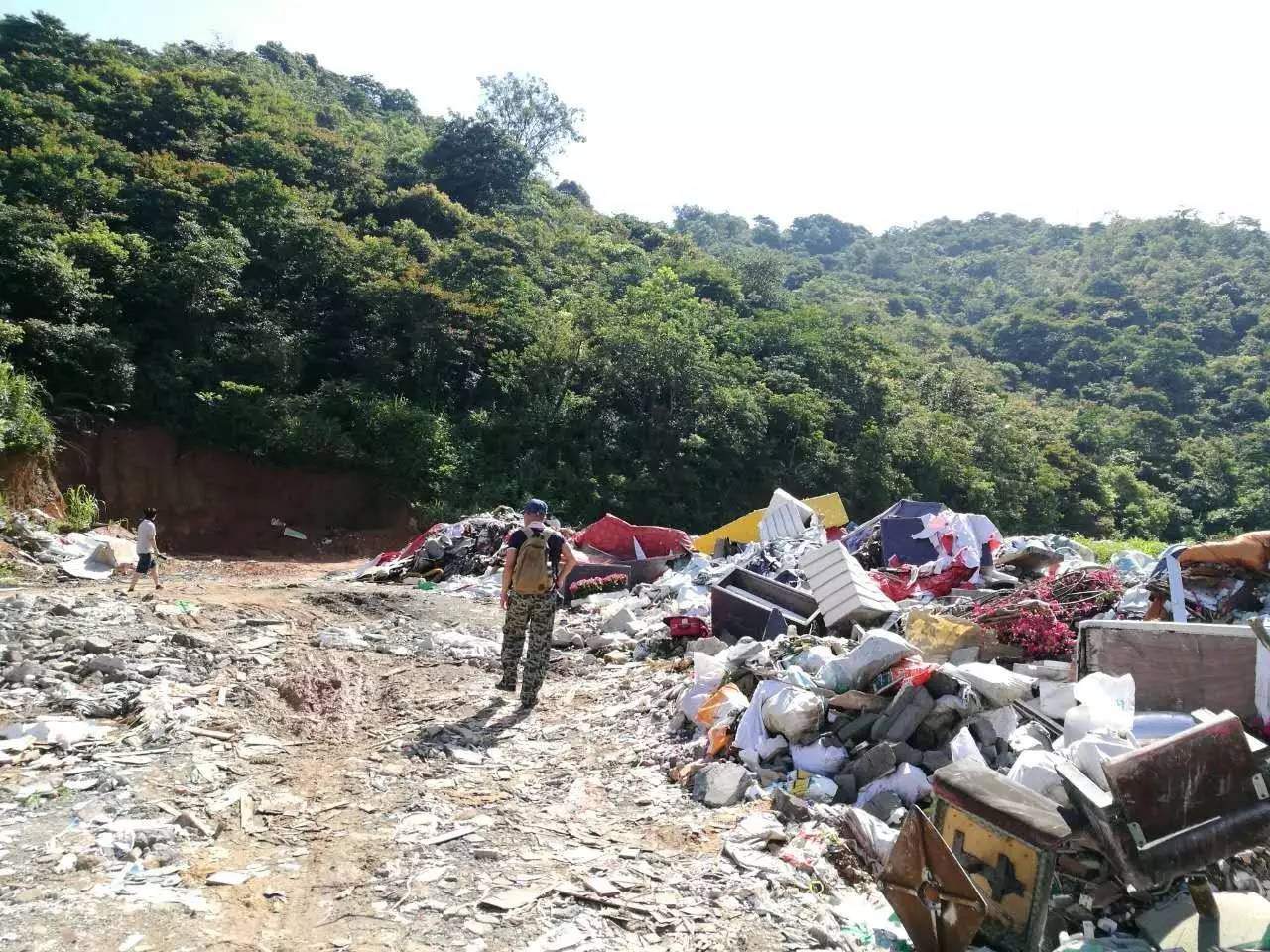 白鹭湖惊现垃圾山