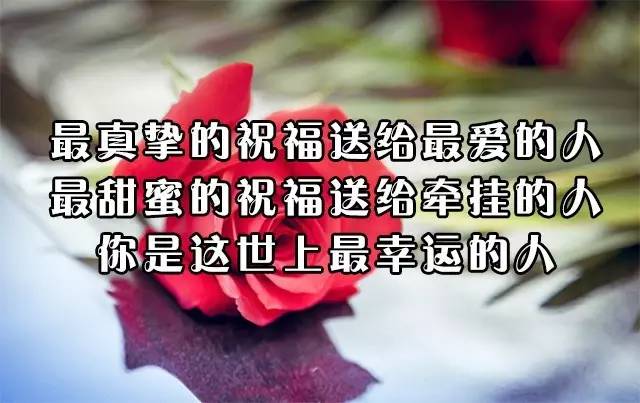 去了福气财气把这条甜蜜的祝福送给你据说今天是个送祝福的日子我爱你