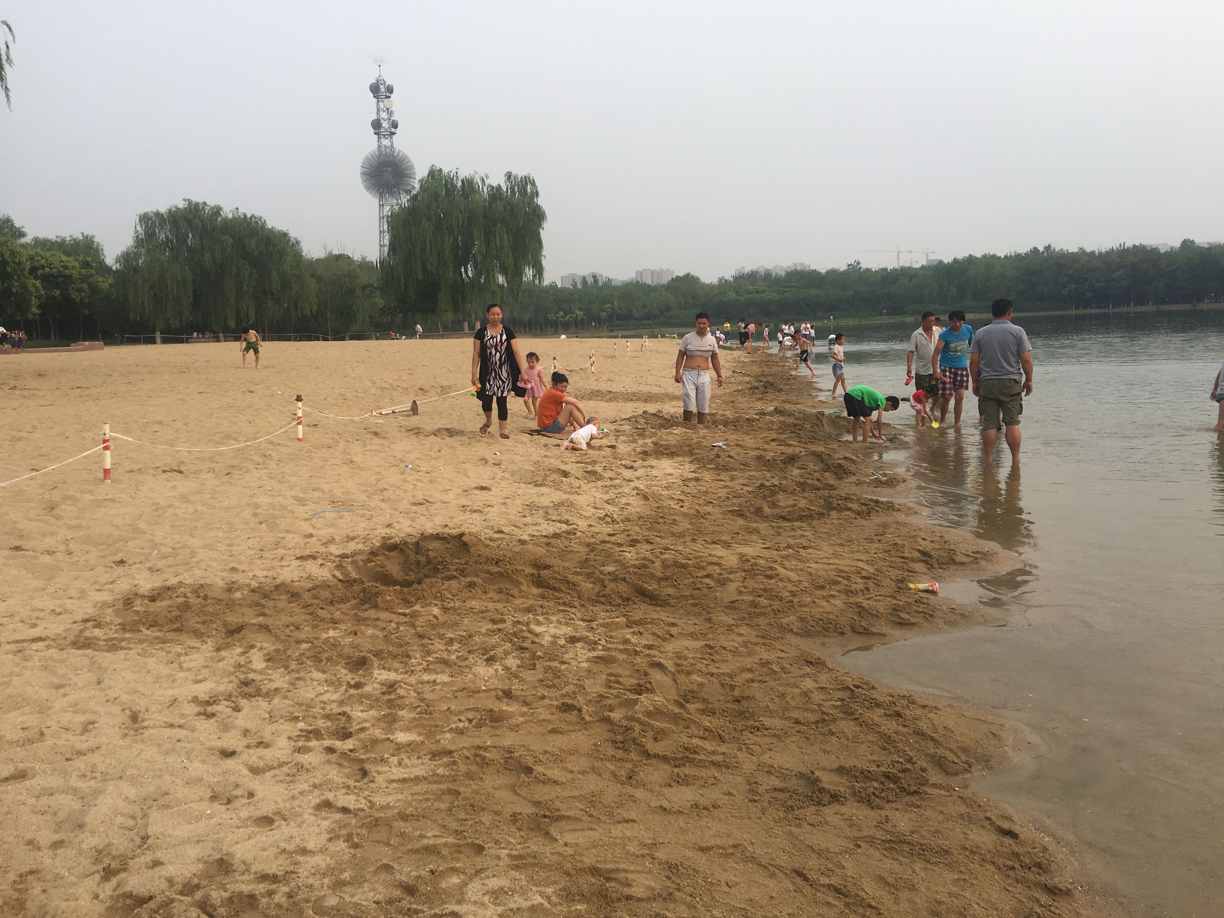北京朝阳公园 沙滩图片