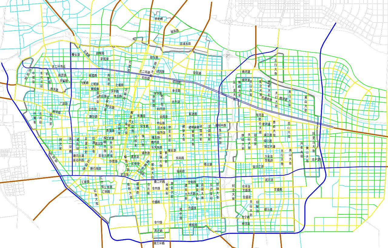 石家庄市道路规划图图片