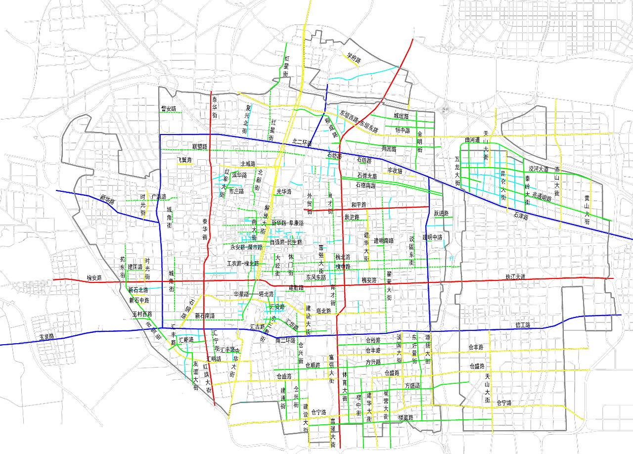 石家庄市道路规划图图片