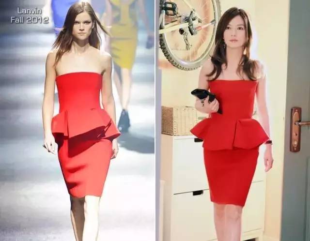 我觉得这是她在最好看的造型了,这条lanvin红裙是老公买给毕胜男的