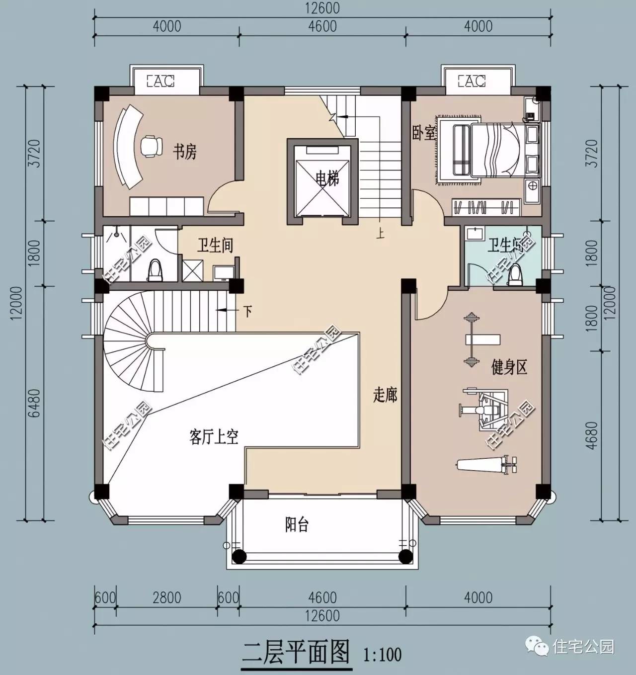 带室内电梯,12x13米五层高端欧式别墅(全图 预算 视频展示)