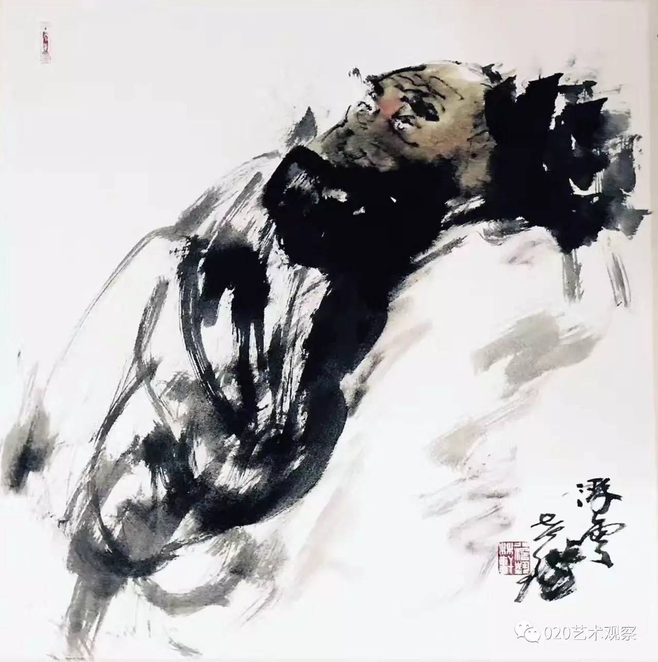 林铁夫的道释人物画减笔泼墨使得画面展现出一种干练的节奏美