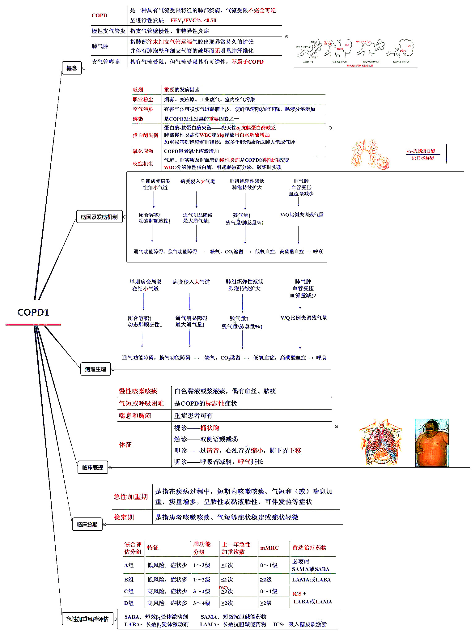 26張呼吸系統全套執業醫師/考研思維導圖筆記