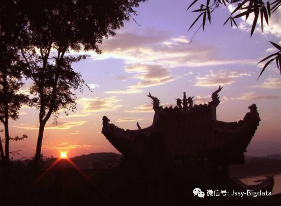 山寺晚钟廻龙夕照