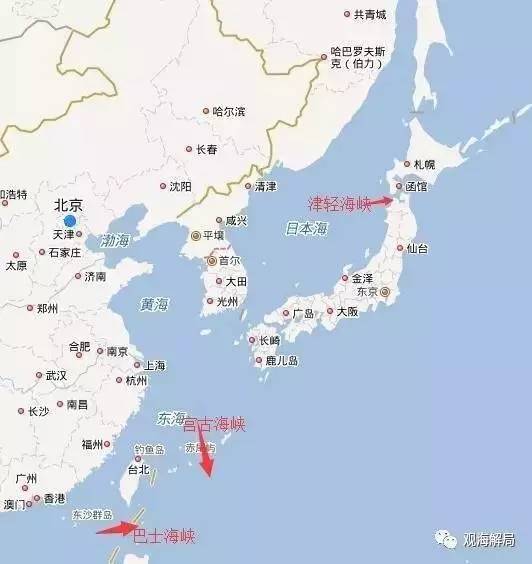 我空军多型多架战机编队飞越巴士海峡和宫古海峡