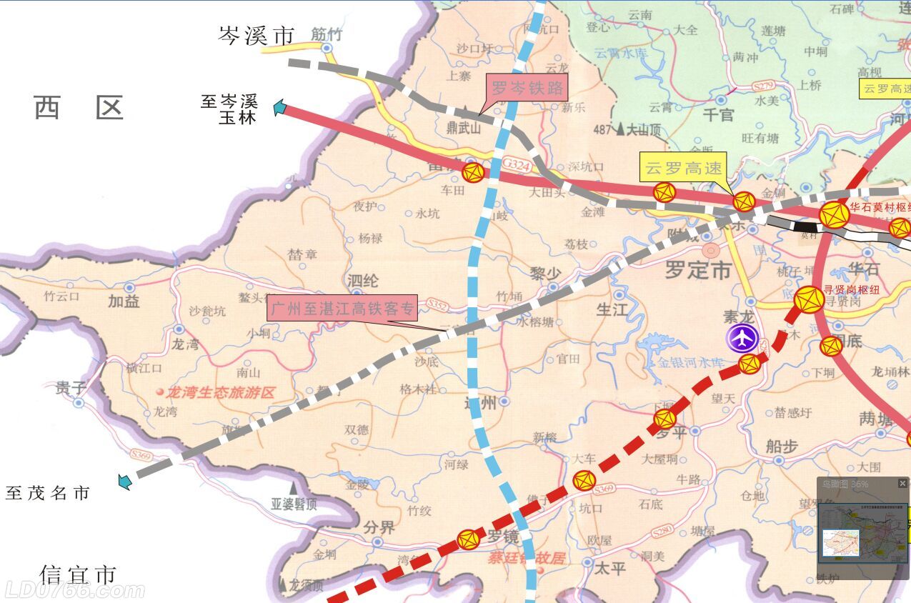 怀阳高速罗定段路线图图片