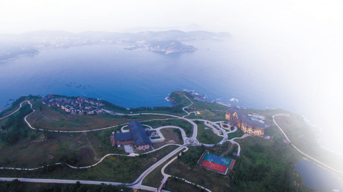广鹿岛全景图图片
