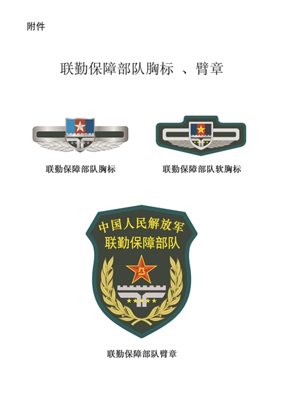 联勤保障部队8月1日统一佩戴新式胸标臂章