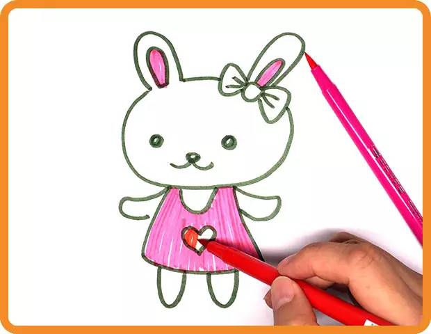 兔子怎样涂色图片