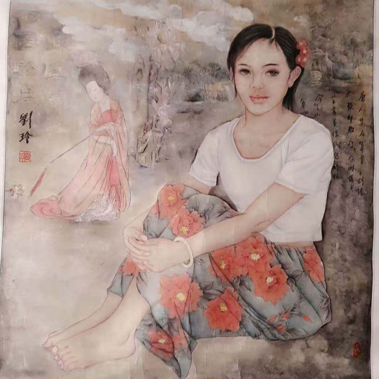 刘玲国画作品展