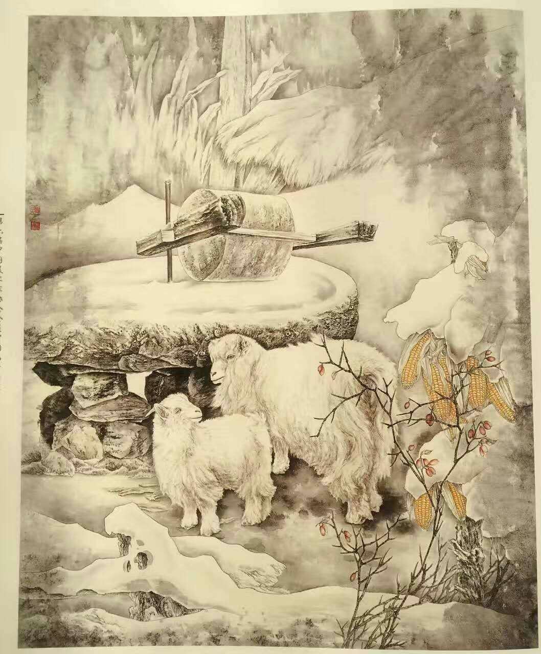 刘玲国画作品展