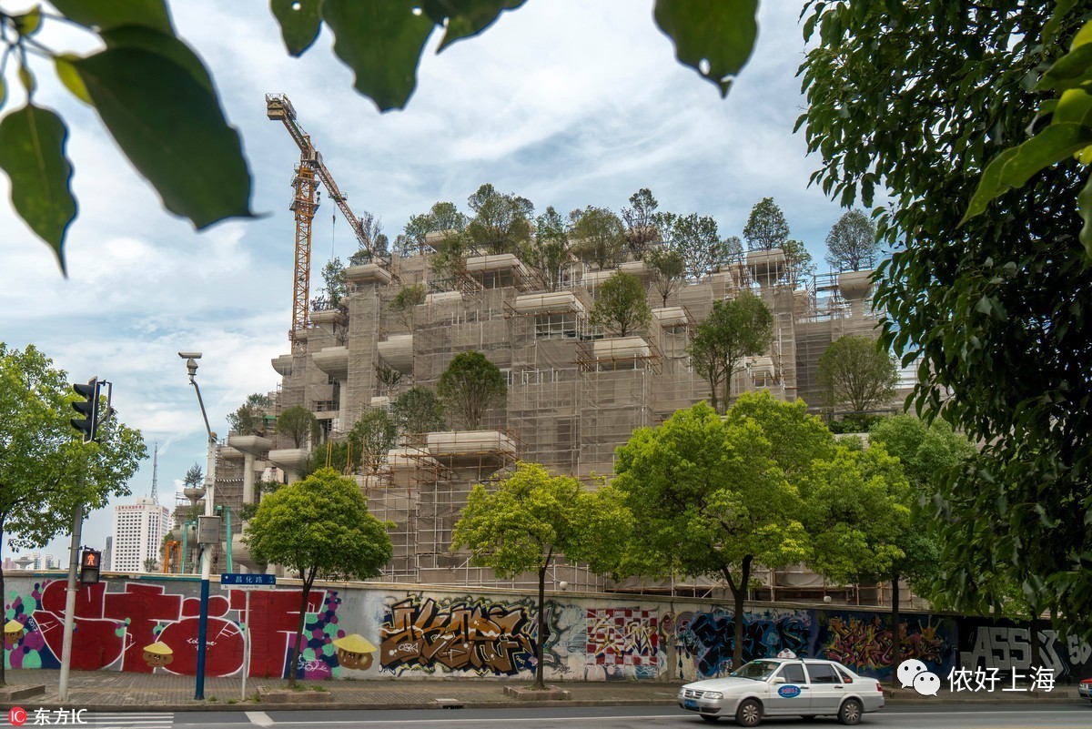 上海驚現大型奇葩建築!好似古巴比倫空中花園