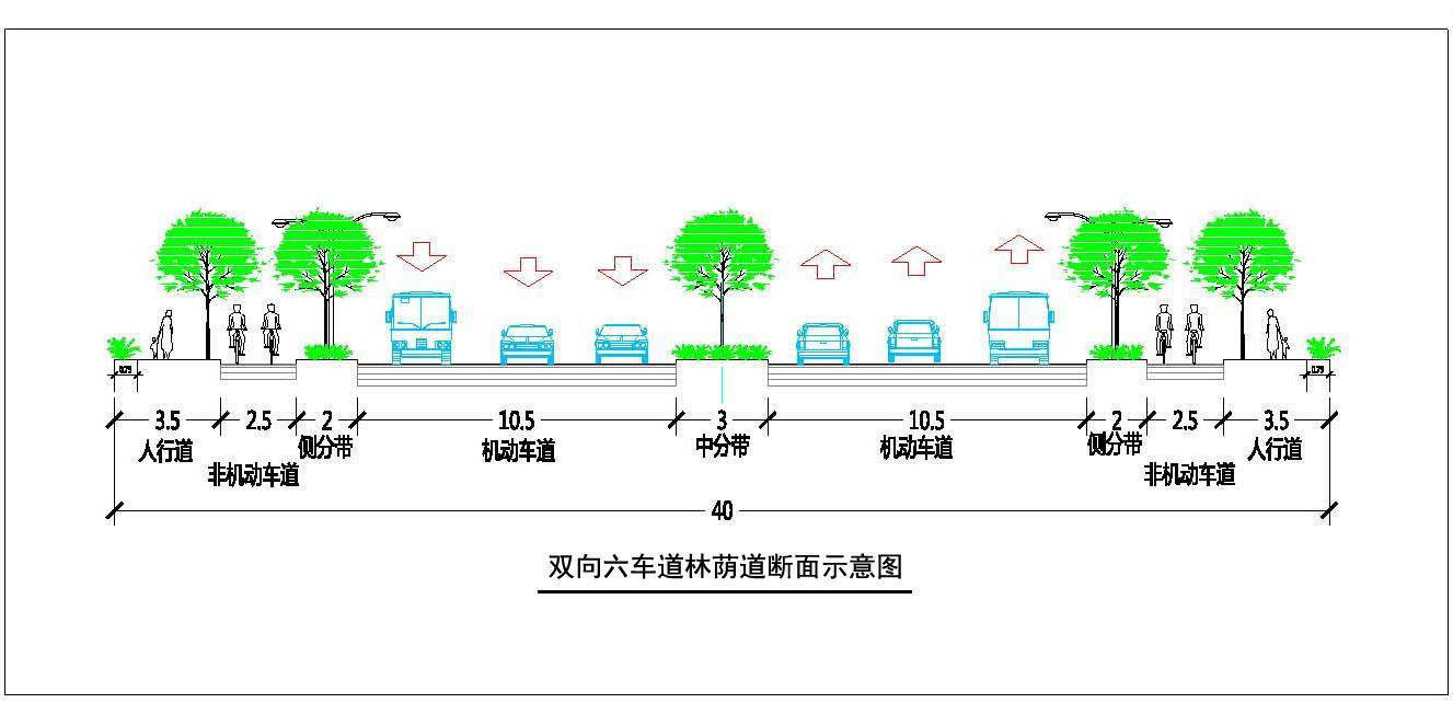 分车带绿化设计平面图图片