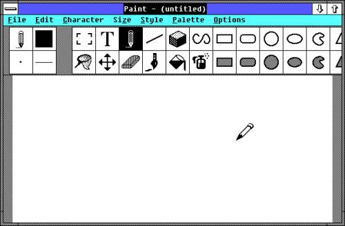 1985年当画图工具伴随windows 1