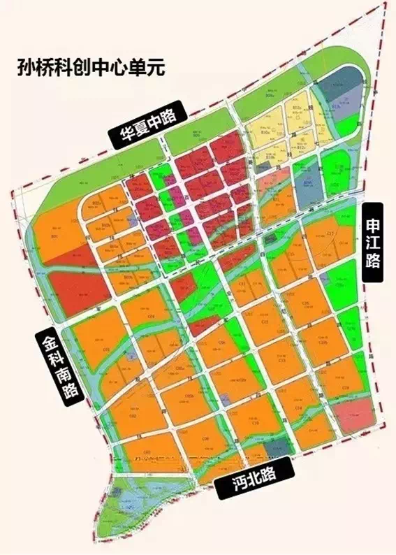 张江孙桥详细规划图图片