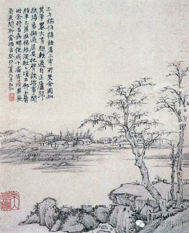 中国四大画僧八大,石涛,渐江,髡残的悲悯人生和诗画传奇 作品大览