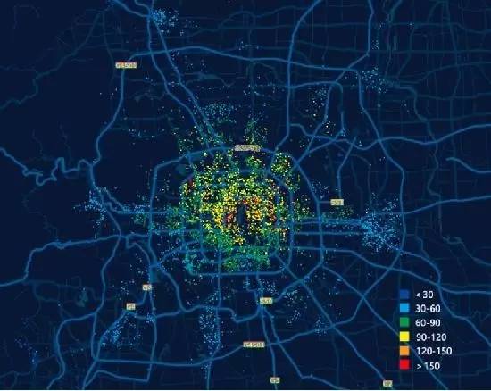 北京市人口密度热力图图片