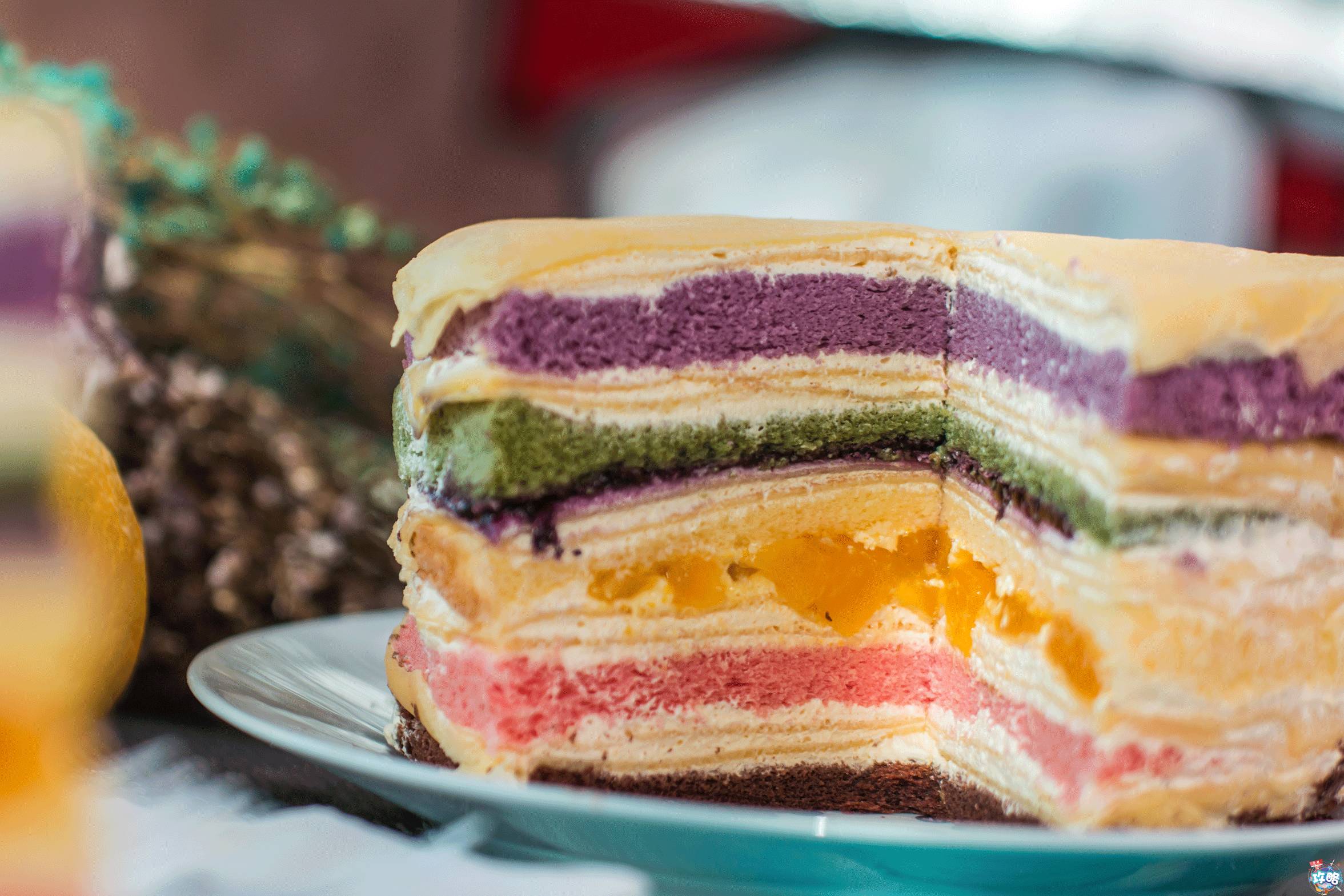 彩虹千层蛋糕图片高清图片