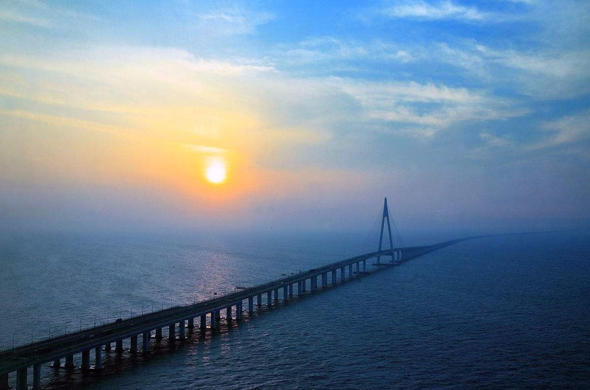 上海宁波跨海大桥图片