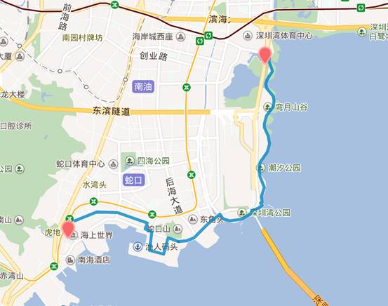 深圳湾公园路线图片