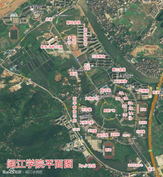 闽江学院校内地图图片