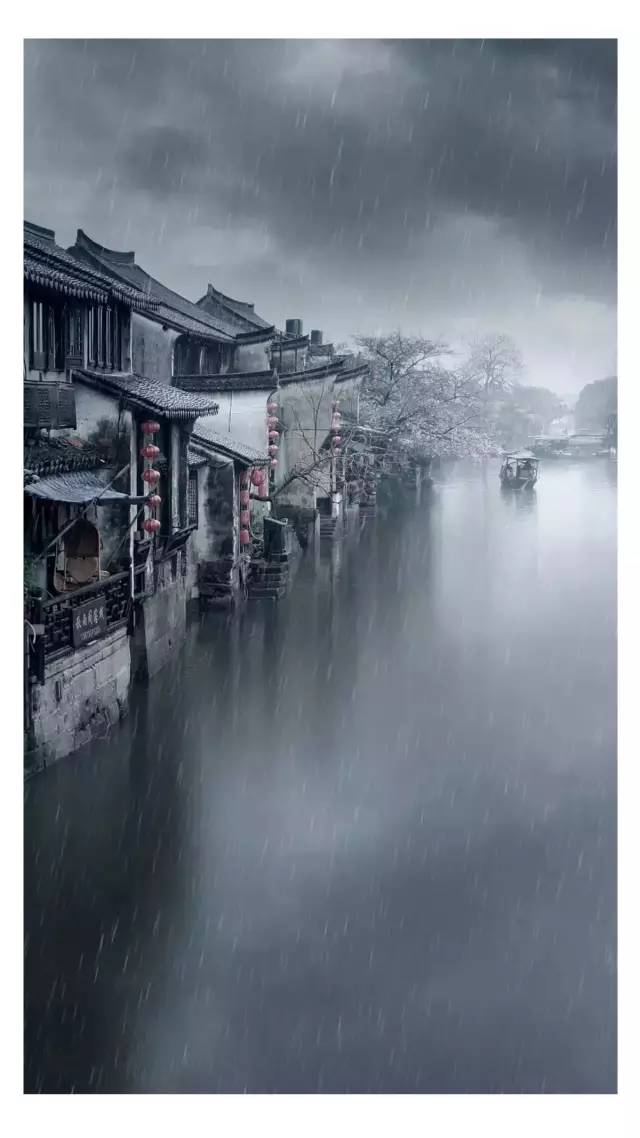 烟雨江南 枫林如火 山长水间