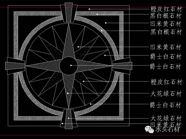 100套石材拼花cad設計圖千金難買